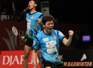 Lee Yong Dae praises Fajar Alfian for his performance on Friday (photo: PBSI)