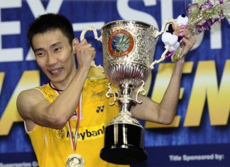 Lee Chong Wei defeated Chen Long of China to win the 2014 India Open