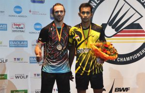 Jan Jorgensen and Dionysius Hayom Rumbaka (Photo: German Open Badminton)