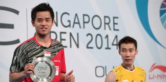 Simon Santoso stunned World No. 1 Lee Chong Wei to win the 2014 Singapore Open