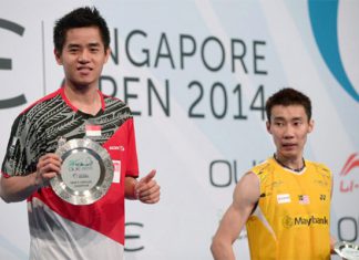 Simon Santoso stunned World No. 1 Lee Chong Wei to win the 2014 Singapore Open
