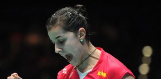 Carolina Marin shows tremendous stamina and agility to outrun Saina Nehwal in the 2015 All England final.