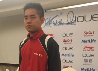 Simon Santoso at the OUE Singapore Open 2015 news conference (Photo: CROWD PR)
