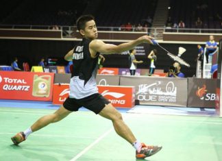 The defending Singapore Open champion, Simon Santoso of Indonesia. (Photo: OUE Singapore Open 2015)