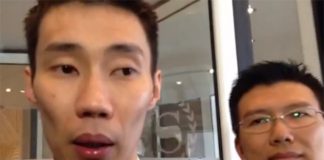 Lee Chong Wei speaks to reporters after the hearing at Amsterdam.