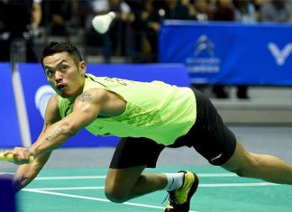 Lin Dan is on course to defend the Badminton Asia Championships title