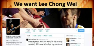 We want Lee Chong Wei!