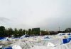 The scene after the roof collapsed at Tianhe Olympic Badminton Center in Guangzhou