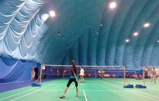 Before the roof collapsed at Tianhe Olympic Badminton Center in Guangzhou