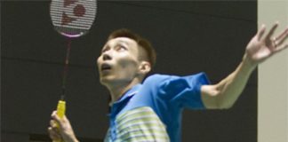 Lee Chong Wei during a training session at Dongguan before the start of Sudirman Cup. (photo: Reuters)