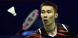 Lee Chong Wei in action at the 2015 Sudirman Cup. (photo: Reuters)