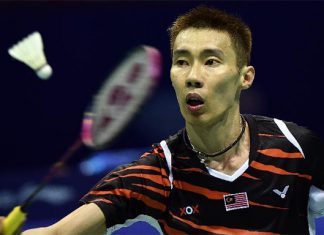 Lee Chong Wei in action at the 2015 Sudirman Cup. (photo: Reuters)
