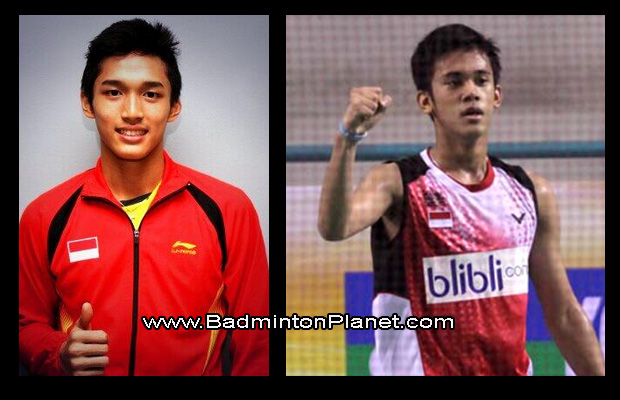 Jonatan Christie (left) and Firman Abdul Kholik are two young players with huge potential.