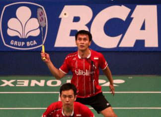 Mohammad Ahsan (back) and Hendra Setiawan are hoping for a good result at Indonesia Open