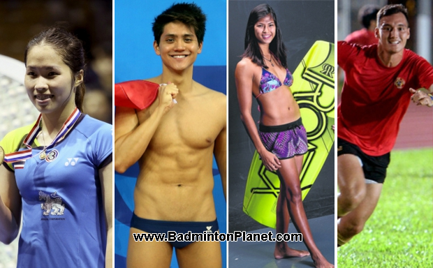 Ratchanok Intanon, Joseph Schooling, Sasha Christian, Max Ducourneau (from left) are the sexiest athletes in the 28th SEA Games. Ratchanok Intanon, Joseph Schooling, Sasha Christian, Max Ducourneau (from left) are the sexiest athletes in the 28th SEA Games.