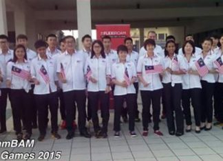 Malaysia shuttlers depart for Singapore SEA Games. (photo: BAM)