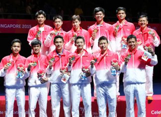 The promising young Indonesian team won men's team gold at the SEA Games. (photo: PBSI)