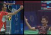 Chong Wei Feng (left) and Arif are closing on SEA Games men's singles final showdown on Tuesday.