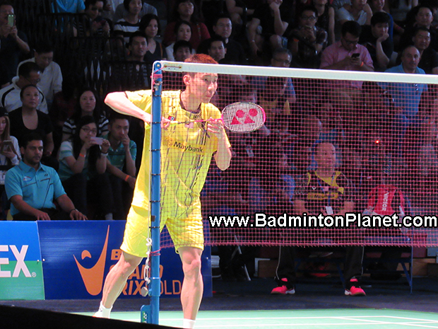 The crowd was overwhelmingly behind Lee Chong Wei