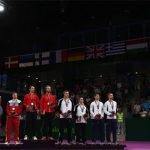 Mathias Boe/Carsten Mogensen and other men’s doubles winners at the 2015 European Games in Baku. (photo: Getty)