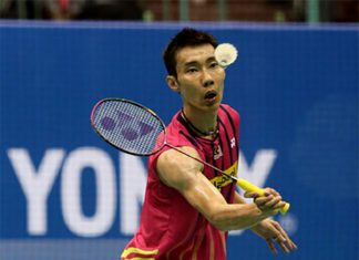 Lee Chong Wei has a tough task against Chen Long in the Chinese Taipei quarter-final. (photo: Getty)