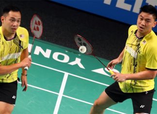 Koo Kien Keat & Tan Boon Heong will next face tough Russians Vladimir Ivanov/Ivan Sozonov for a place in the semi-finals. (photo: BWF)