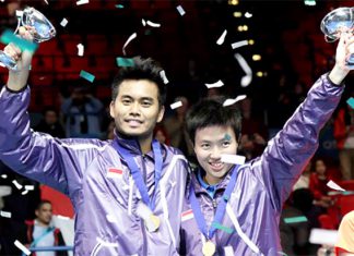 Good luck to Tontowi Ahmad (left) and Lilyana Natsir at the World Championships.