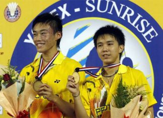 Mak Hee Chun (left) and Teo Kok Siang won the world junior championship title in 2008.