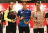 Ratchanok Intanon's coach, Carolina Marin, Jonatan Christie, Mohammad Ahsan, Kevin Sanjaya (from left).