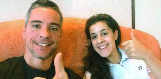 Fernando Rivas and Carolina Marin (photo: Twitter)