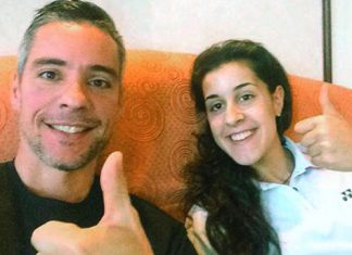 Fernando Rivas and Carolina Marin (photo: Twitter)