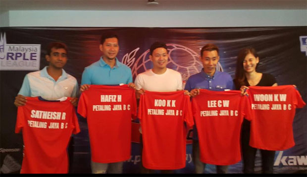 R. Satheishtharan, Mohd Hafiz Hashim, Koo Kien Keat, Lee Chong Wei and Woon Khe Wei (from left) at the PJBC signing ceremony on Wednesday. (photo: Manoj Kumar) R. Satheishtharan, Mohd Hafiz Hashim, Koo Kien Keat, Lee Chong Wei and Woon Khe Wei (from left) at the PJBC signing ceremony on Wednesday. (photo: Manoj Kumar)