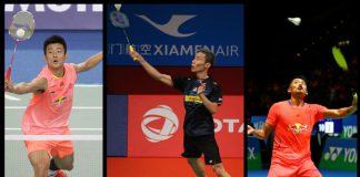 Chen Long, Lee Chong Wei, and Lin Dan are currently the 3 best men's singles players in the world.