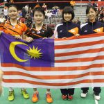 Malaysia’s Goh Jin Wei is world’s No. 1 junior badminton player Goh Jin Wei, Lee Ying Ying, Moe Araki, and Natsuki Nidaira (from left). (photo: BWF)