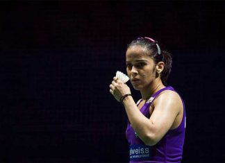 Saina Nehwal plays an important role in Awadhe Warriors' victory on Wednesday. (photo: AFP)