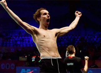 Mathias Boe and Vladimir Ivanov were ecstatic after their victory on Friday. (photo: PTI)