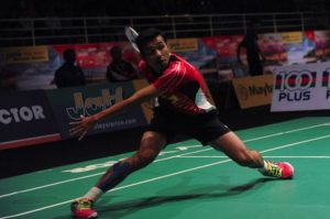 Iskandar Zulkarnain Zainuddin in unstoppable form as he beats Angus Ng Ka Long of Hong Kong in straight sets. (photo: Bernama)
