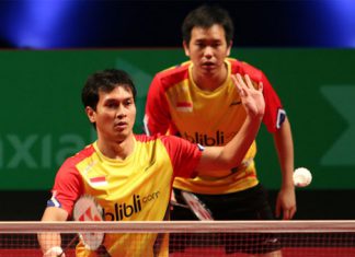 Hendra Setiawan/Mohammad Ahsan (front) still Indonesia's main hope of winning gold at the 2016 Rio Olympics.