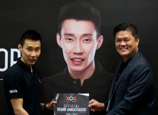 Lee Chong Wei is an official brand ambassador for XOX mobile. (photo: Bernama)