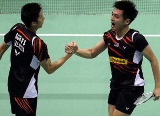 Goh V Shem/Tan Wee Kiong face tough task against Mathias Boe/Carsten Mogensen in Syed Modi semis.