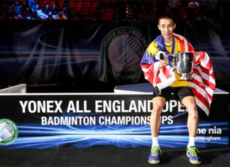 Lee Chong Wei beats Chen Long to win the 2014 All England title. (photo: GettyImages)