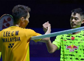 Lee Chong Wei (left) and Lin Dan could potentially renew their longtime rivalry at All England final. (photo: GettyImages)