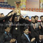 Indonesian men’s team wins the 2016 Badminton Asia Team Championships title. (photo: AFP)