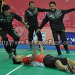Jonatan Christie clinches the winnning point for Indonesia. (photo: AFP)