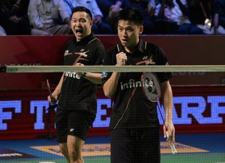 Koo Kien Keat/Tan Boon Heong will play a tough match against Lee Sheng Mu/Tsai Chia Hsin in the Swiss Open semis. (photo: AFP)