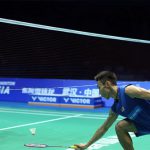 Lee Chong Wei returns a shot in the 2016 Badminton Asia Championships (BAC) final. (photo: AFP)