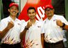 Rashid Sidek (left) and Rozman Razak, as well as Tommy Sugiarto (middle) are new additions to the AirAsia Badminton Academy. (photo: Muhd Asyraf Sawal)