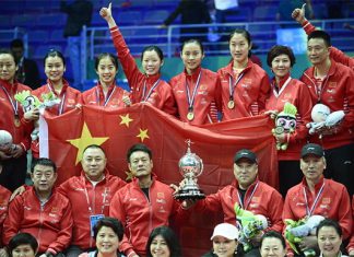 Congratulations to China's women's team for winning the 2016 Uber Cup title. (photo:AFP)