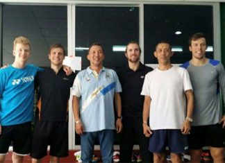 From left: Kim Astrup, Hans-Kristian Vittinghus, Jalani Sidek, Jan O Jorgensen, Misbun Sidek and Anders Skaarup Rasmussen. (photo: nusamahsuri.blogspot.my)