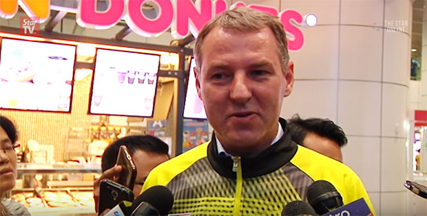 Morten Frost talks to reporters at Kuala Lumpur International Airport (KLIA). Morten Frost talks to reporters at Kuala Lumpur International Airport (KLIA).